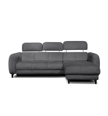 SVEN Ecksofa 3-Sitzer rechts, 1 relax XL, verstellbare Kopfstützen, dunkelgrau