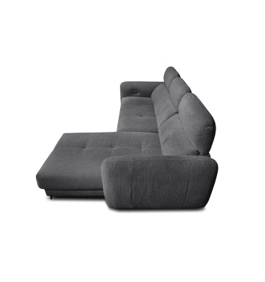 SVEN Ecksofa 3-Sitzer rechts, 1 relax XL, verstellbare Kopfstützen, dunkelgrau