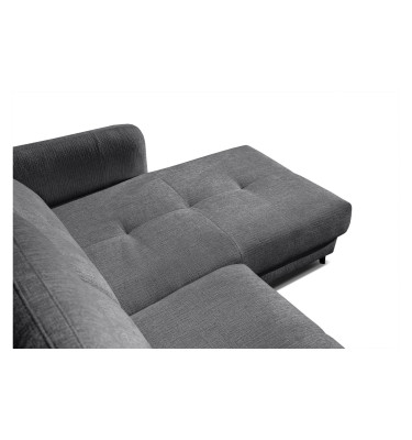 SVEN Ecksofa 3-Sitzer rechts, 1 relax XL, verstellbare Kopfstützen, dunkelgrau