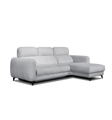 SVEN Ecksofa 3-Sitzer rechts, 1 relax XL, verstellbare Kopfstützen, hellgrau