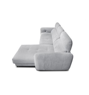SVEN Ecksofa 3-Sitzer rechts, 1 relax XL, verstellbare Kopfstützen, hellgrau