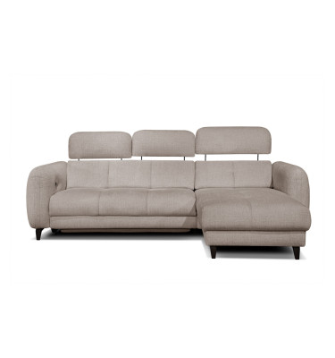 SVEN Ecksofa 3-Sitzer rechts, 1 relax XL, verstellbare Kopfstützen, beige