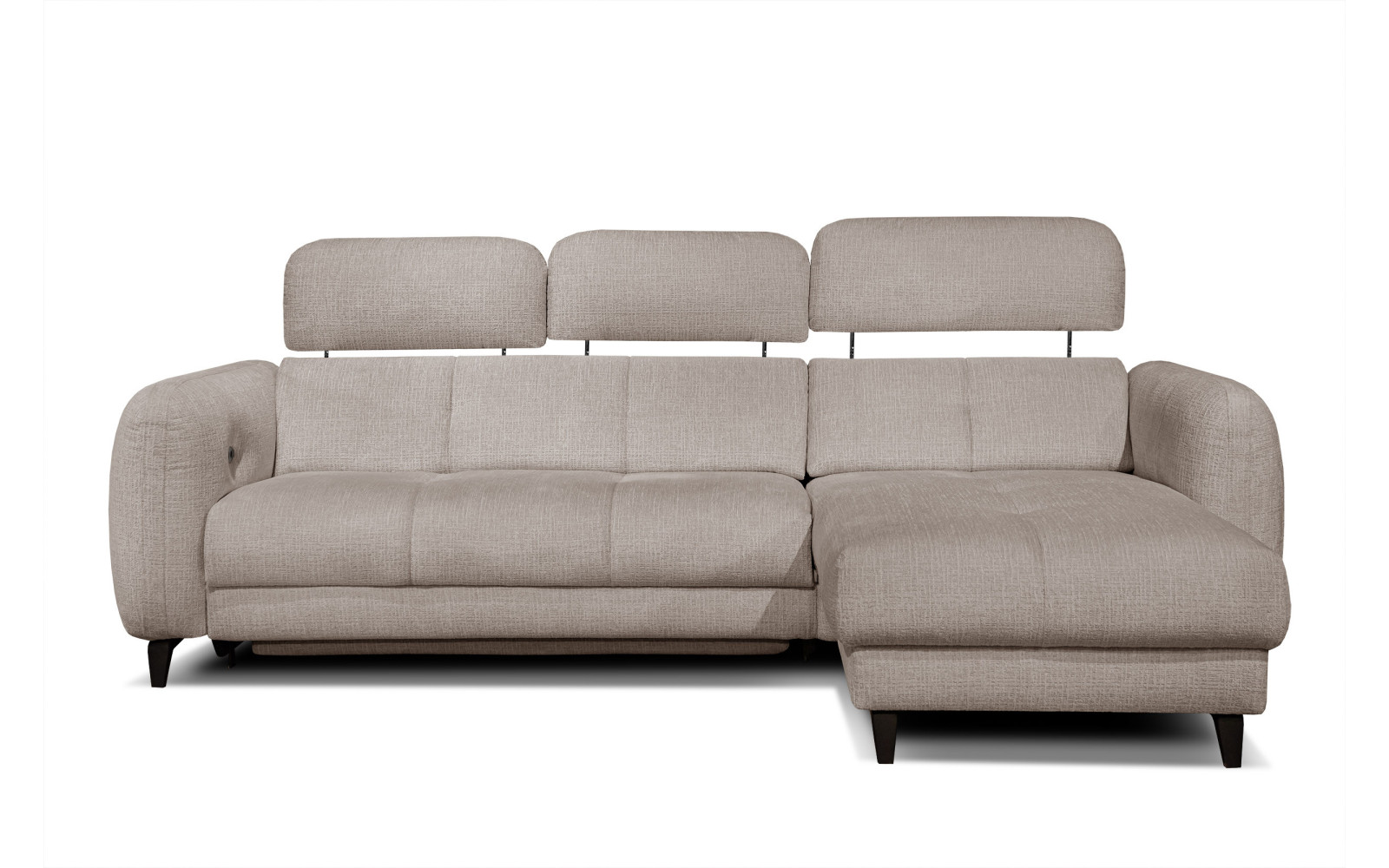 SVEN Ecksofa 3-Sitzer rechts, 1 relax XL, verstellbare Kopfstützen, beige