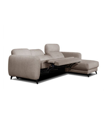 SVEN Ecksofa 3-Sitzer rechts, 1 relax XL, verstellbare Kopfstützen, beige