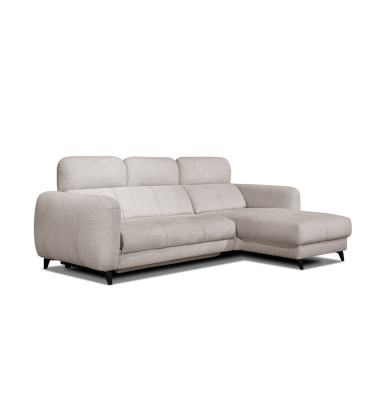 SVEN Ecksofa 3-Sitzer rechts, 1 relax XL, verstellbare Kopfstützen, creme