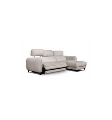 SVEN Ecksofa 3-Sitzer rechts, 1 relax XL, verstellbare Kopfstützen, creme