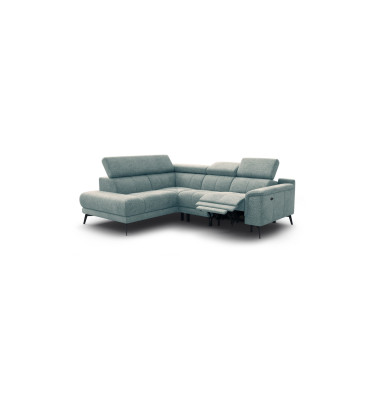 FIERO Ecksofa 4-Sitzer mit 1 Relaxfunktion und verstellbare Kopfstützen, mint