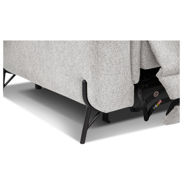 AVENA Sofa 3-Sitzer mit 2 Relaxfunktionen und verstellbare Kopfstützen, creme