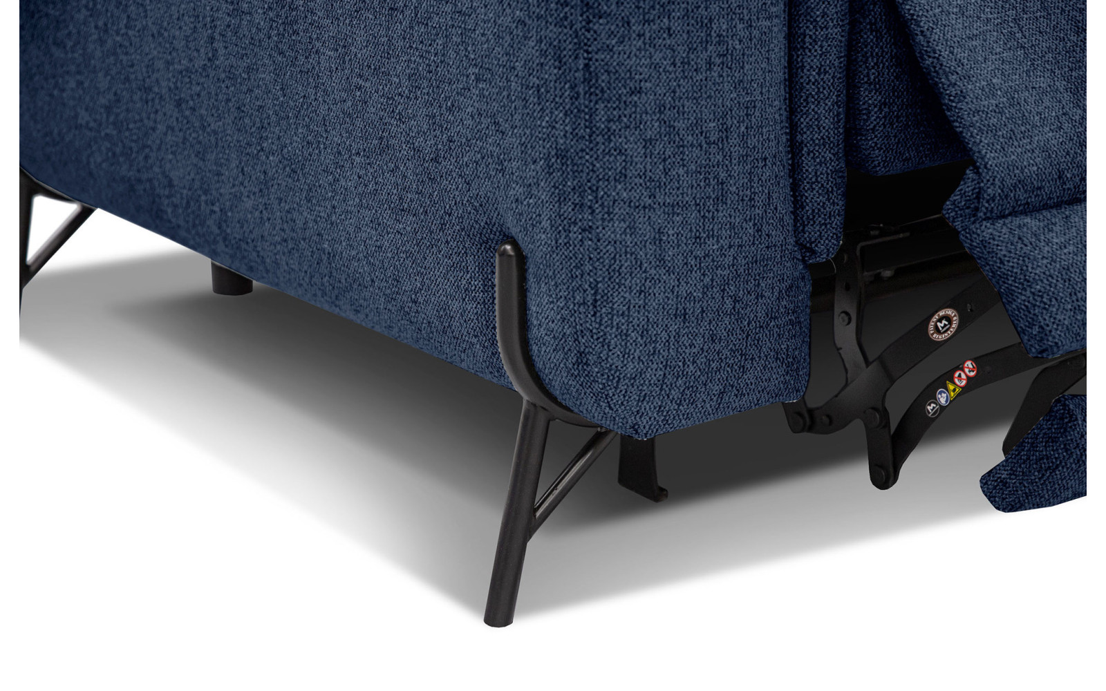 AVENA Sofa 3-Sitzer mit 2 Relaxfunktionen und verstellbare Kopfstützen, marineblau