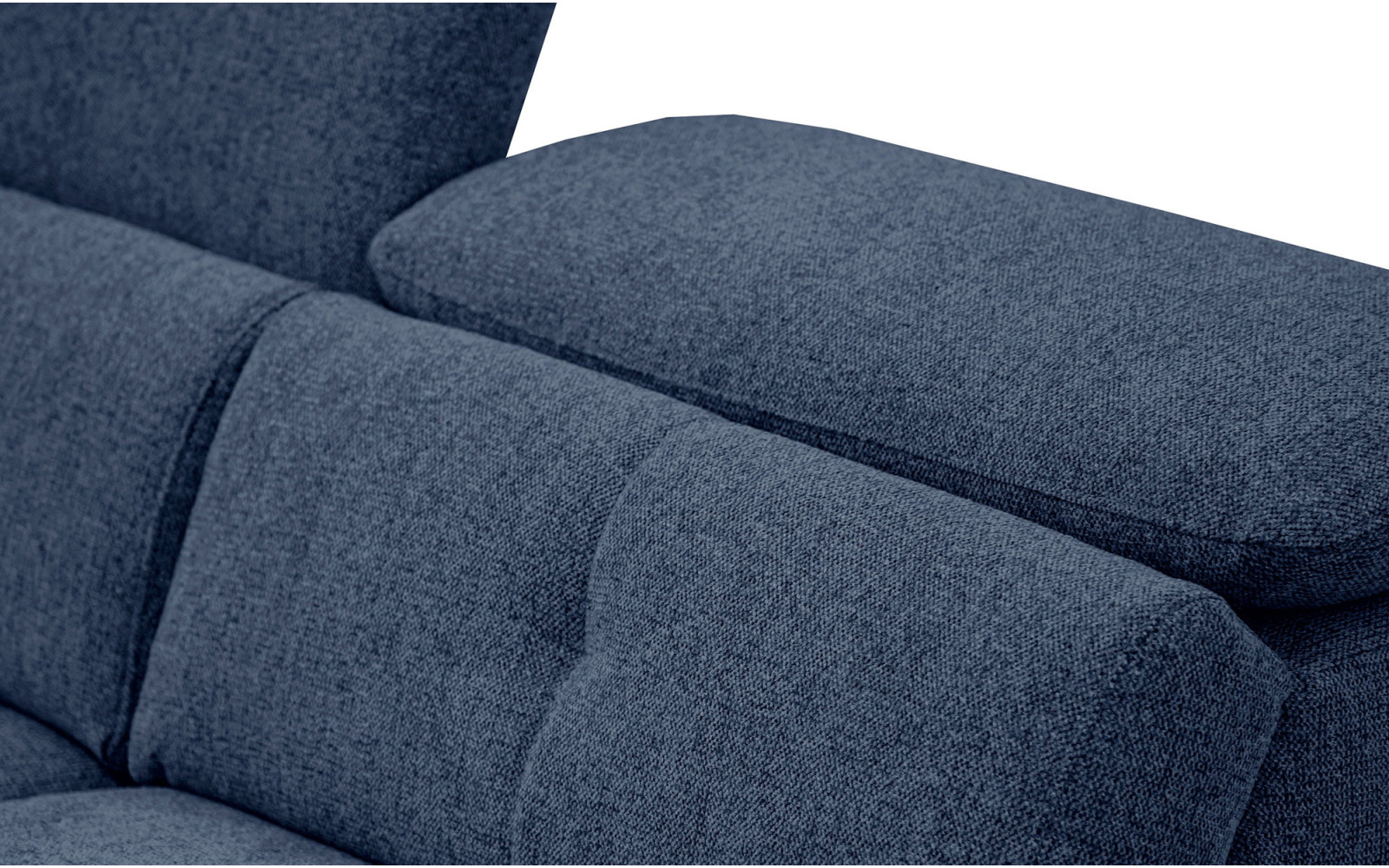 AVENA Sofa 3-Sitzer mit 2 Relaxfunktionen und verstellbare Kopfstützen, marineblau