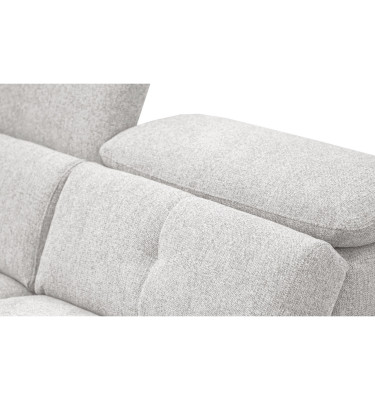AVENA Sofa 3-Sitzer mit 1 Relaxfunktion und verstellbare Kopfstützen, creme