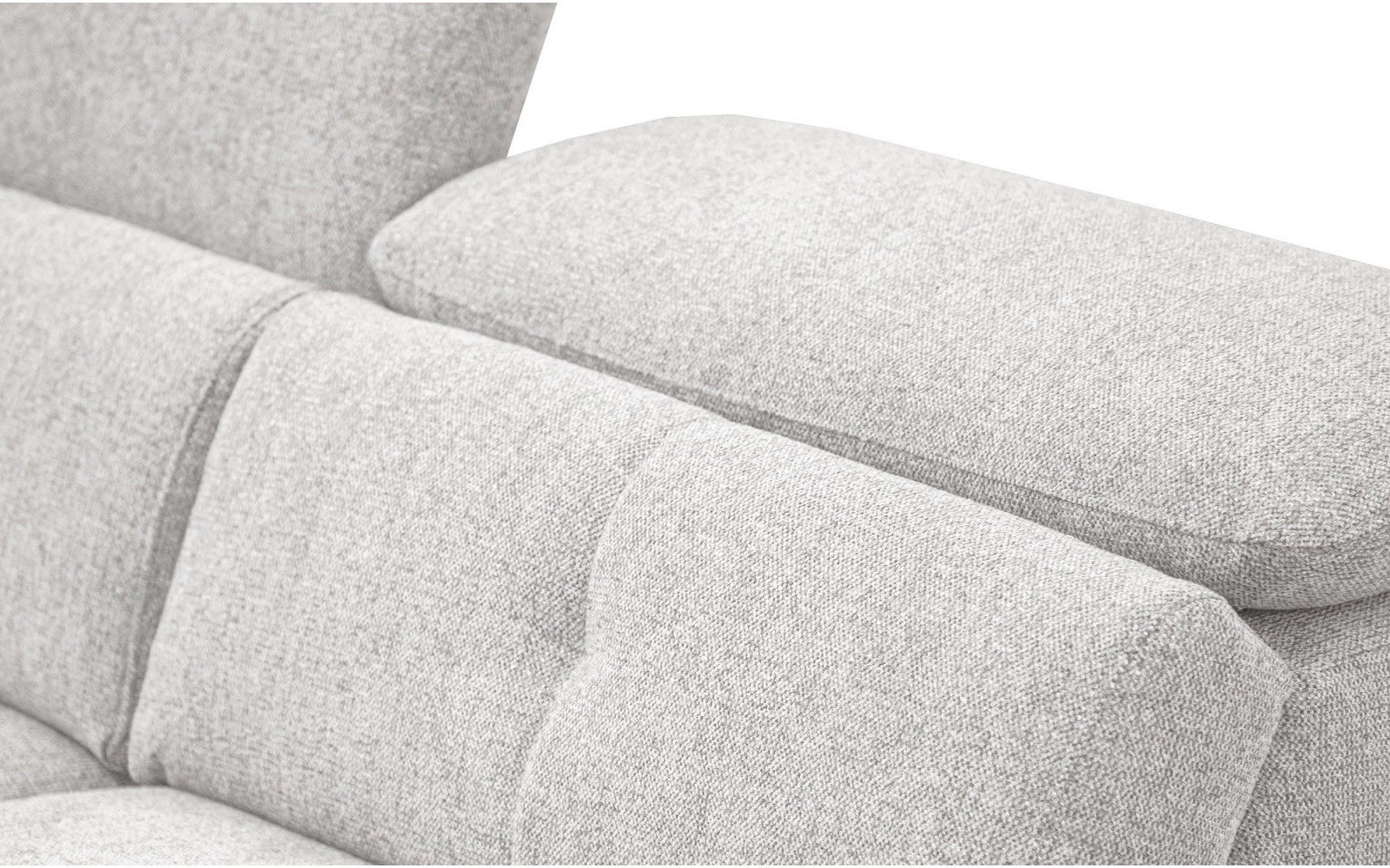 AVENA Sofa 3-Sitzer mit 1 Relaxfunktion und verstellbare Kopfstützen, creme