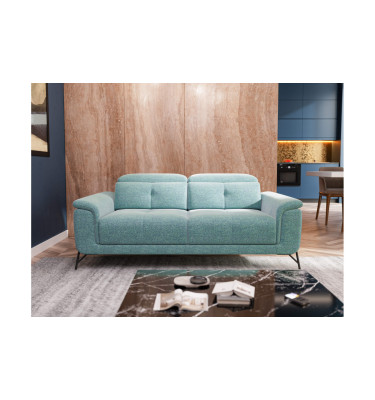 AVENA Sofa 3-Sitzer mit verstellbare Kopfstützen, mint