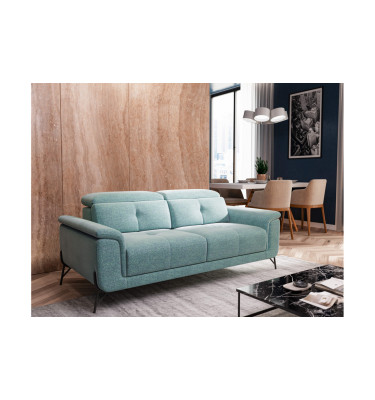 AVENA Sofa 3-Sitzer mit verstellbare Kopfstützen, mint
