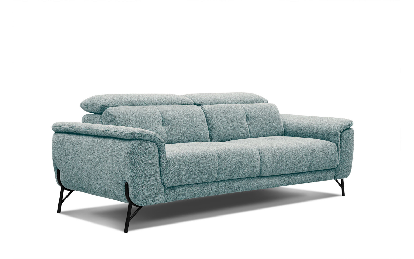 AVENA Sofa 3-Sitzer mit verstellbare Kopfstützen, mint