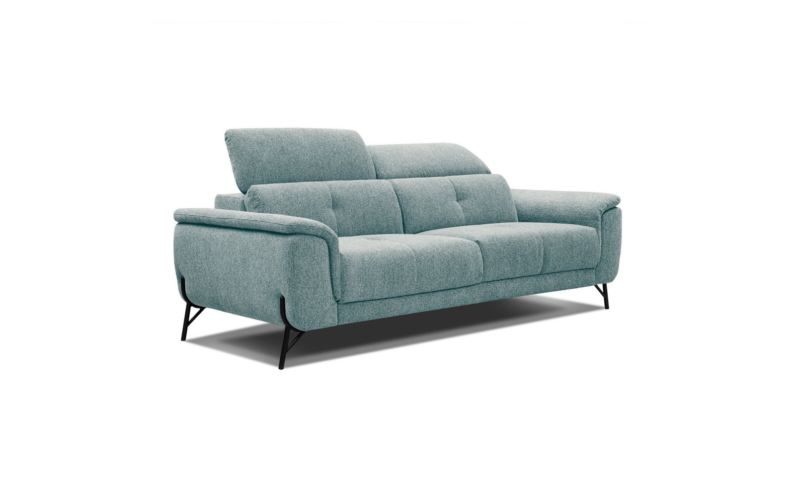AVENA Sofa 3-Sitzer mit verstellbare Kopfstützen, mint