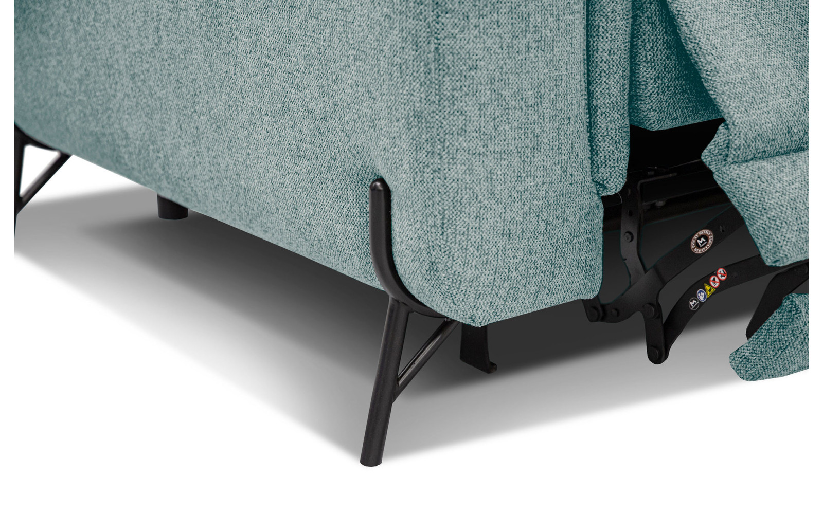 AVENA Sofa 3-Sitzer mit 1 Relaxfunktion und verstellbare Kopfstützen, mint