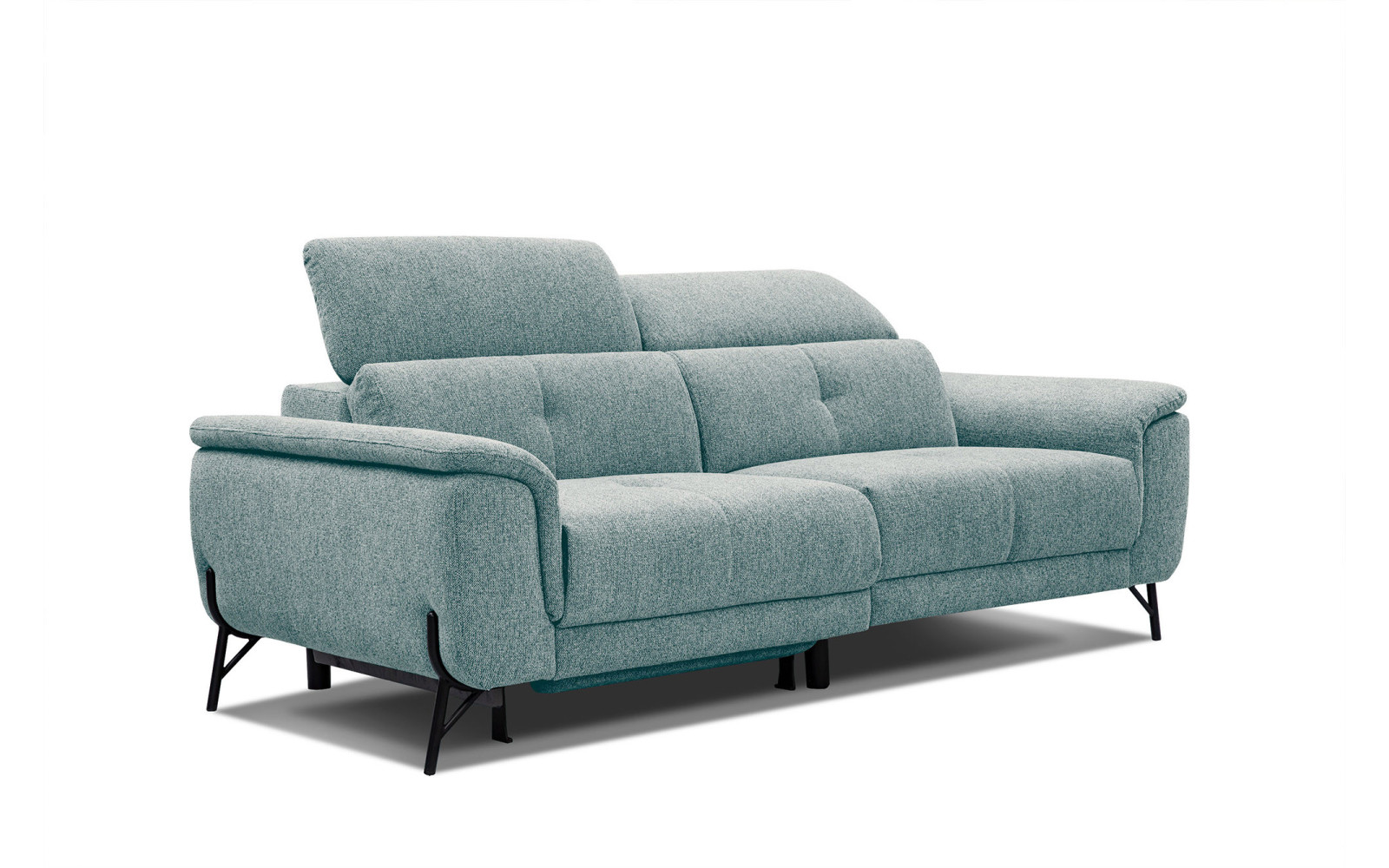 AVENA Sofa 3-Sitzer mit 1 Relaxfunktion und verstellbare Kopfstützen, mint