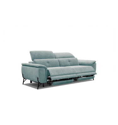 AVENA Sofa 3-Sitzer mit 2 Relaxfunktionen und verstellbare Kopfstützen, mint
