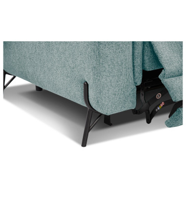 AVENA Sofa 3-Sitzer mit 2 Relaxfunktionen und verstellbare Kopfstützen, mint