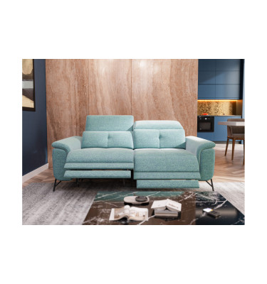 AVENA Sofa 3-Sitzer mit 2 Relaxfunktionen und verstellbare Kopfstützen, mint