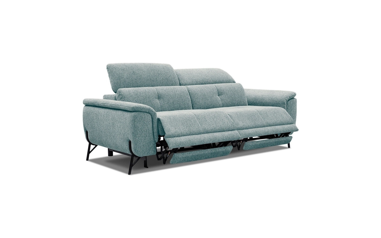 AVENA Sofa 3-Sitzer mit 2 Relaxfunktionen und verstellbare Kopfstützen, mint