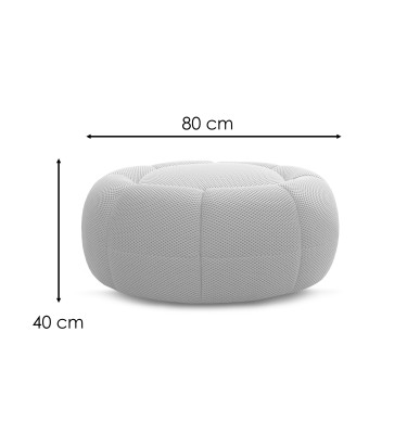 sessel und pouf tissu beige - FIGO