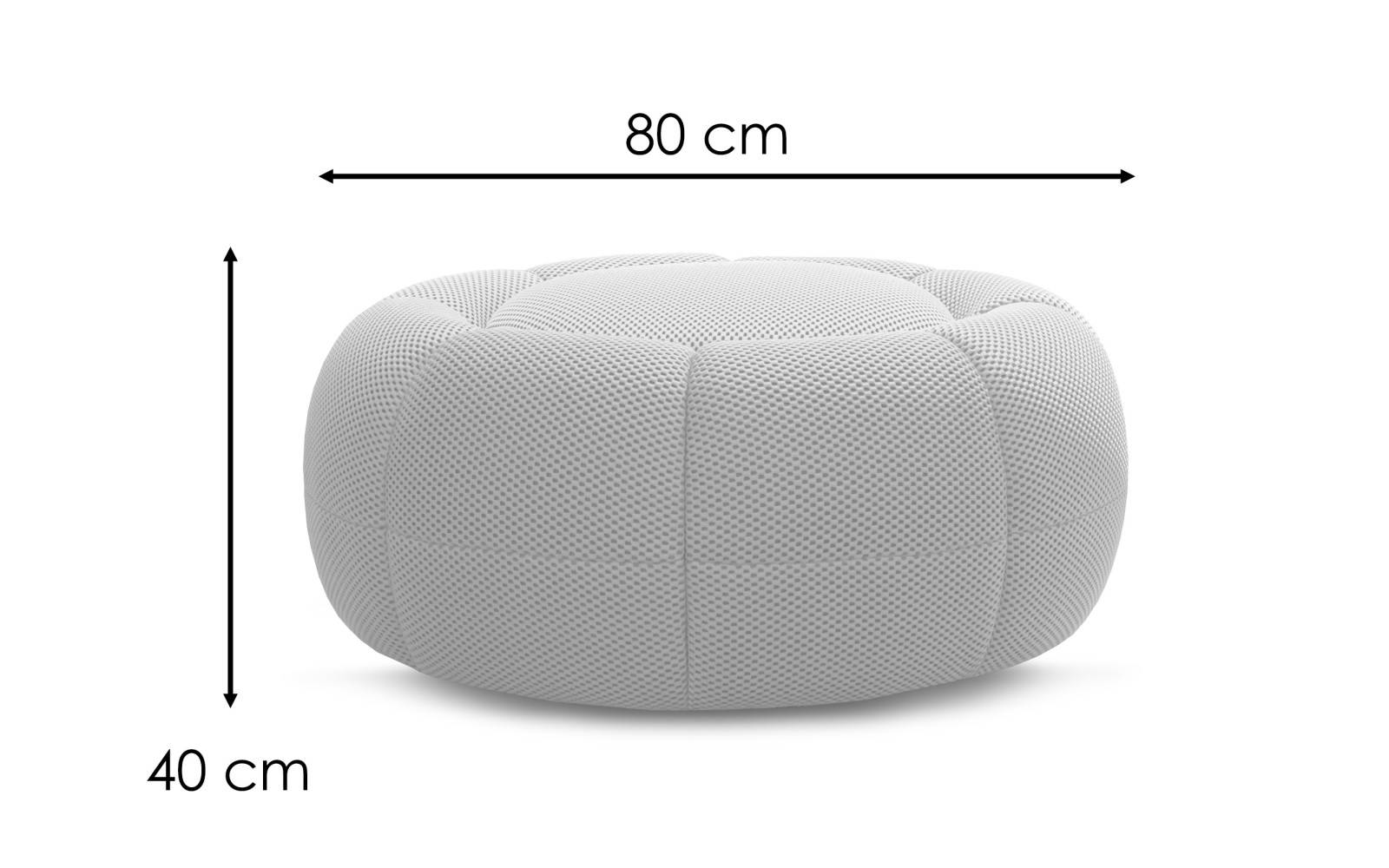 sessel und pouf tissu écru - FIGO