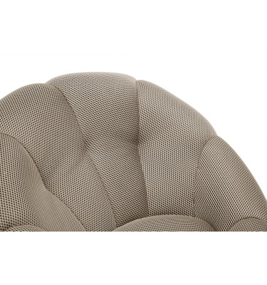 sessel und pouf tissu beige - FIGO
