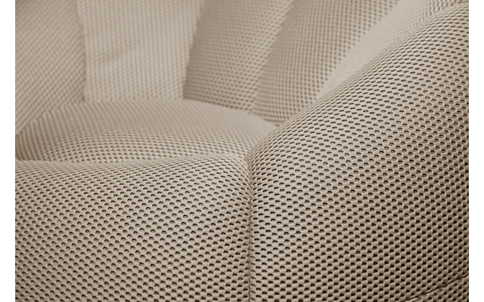 sessel und pouf tissu beige - FIGO