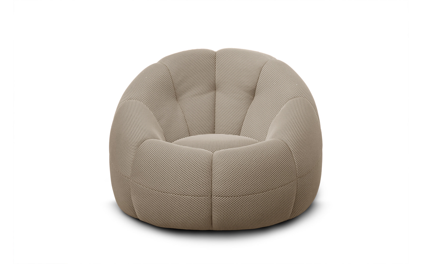 sessel und pouf tissu beige - FIGO