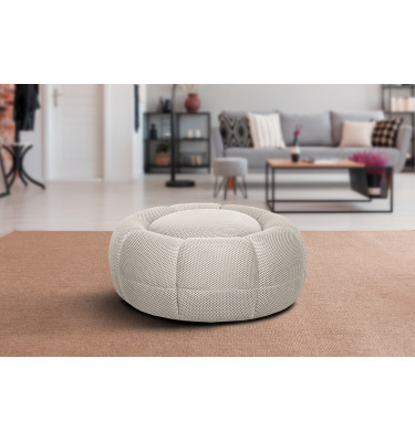sessel und pouf tissu écru - FIGO