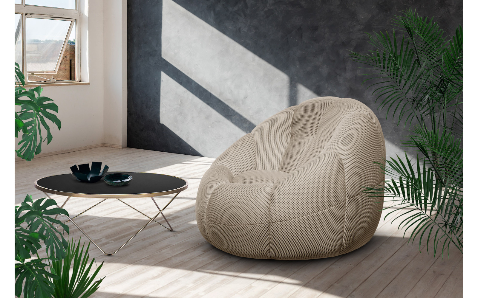 sessel tissu beige - FIGO