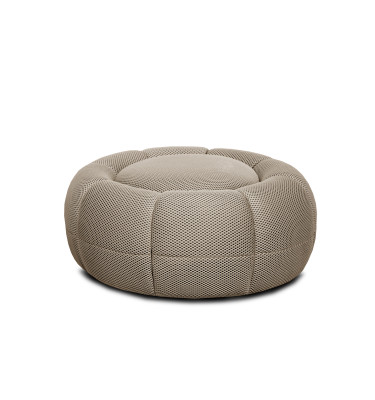 sessel und pouf tissu beige - FIGO