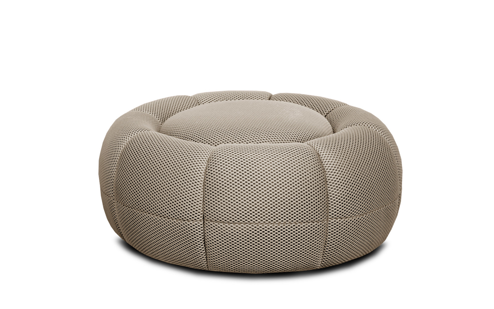 sessel und pouf tissu beige - FIGO