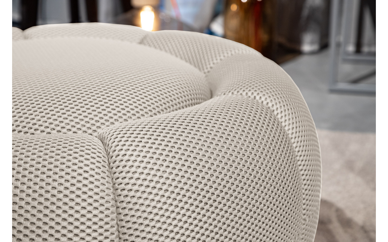 sessel und pouf tissu écru - FIGO