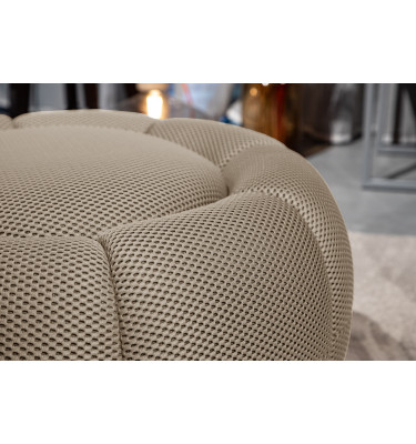 sessel und pouf tissu beige - FIGO