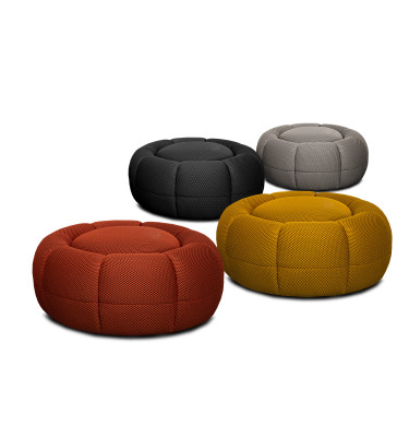 sessel und pouf tissu beige - FIGO