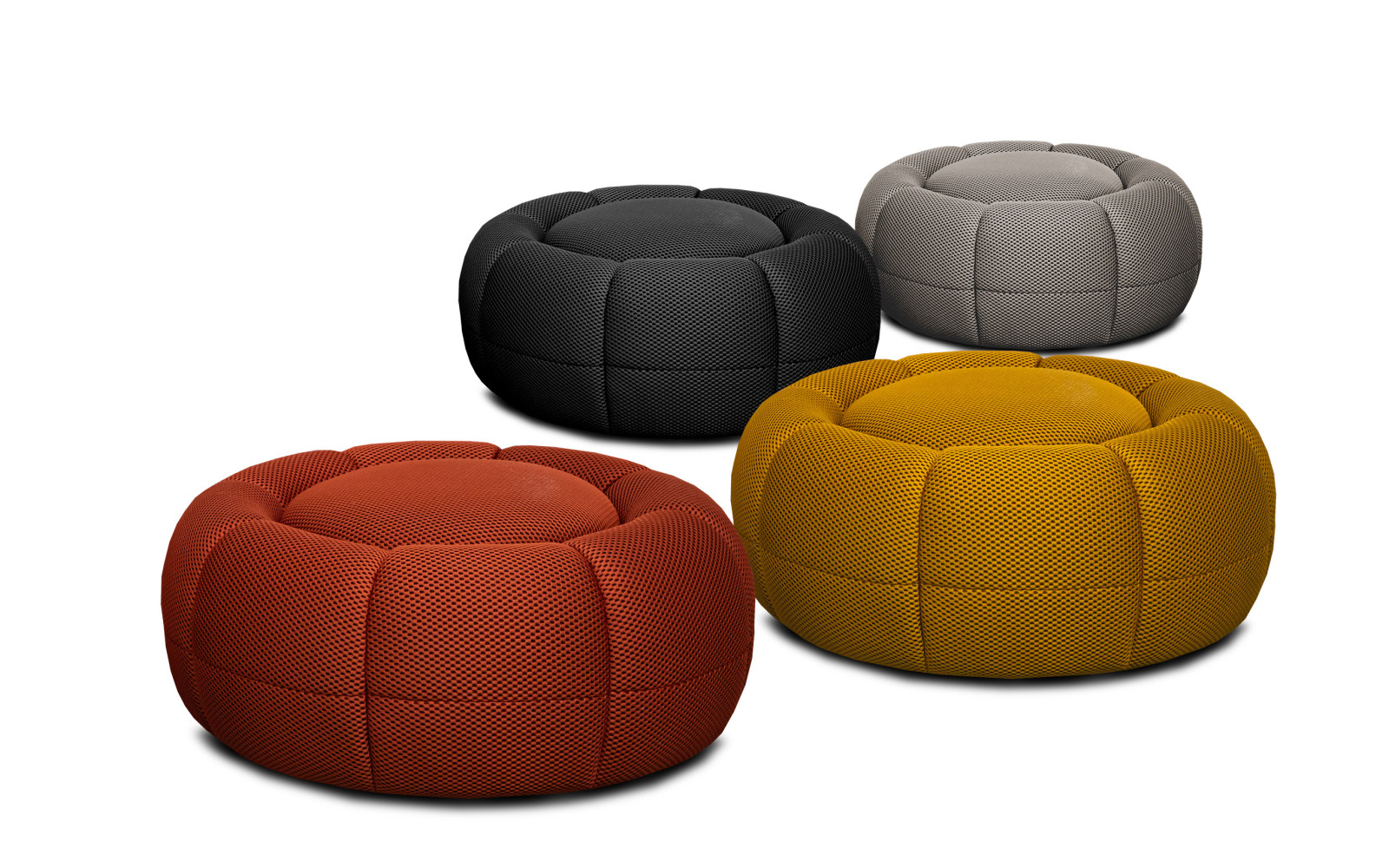 sessel und pouf tissu beige - FIGO