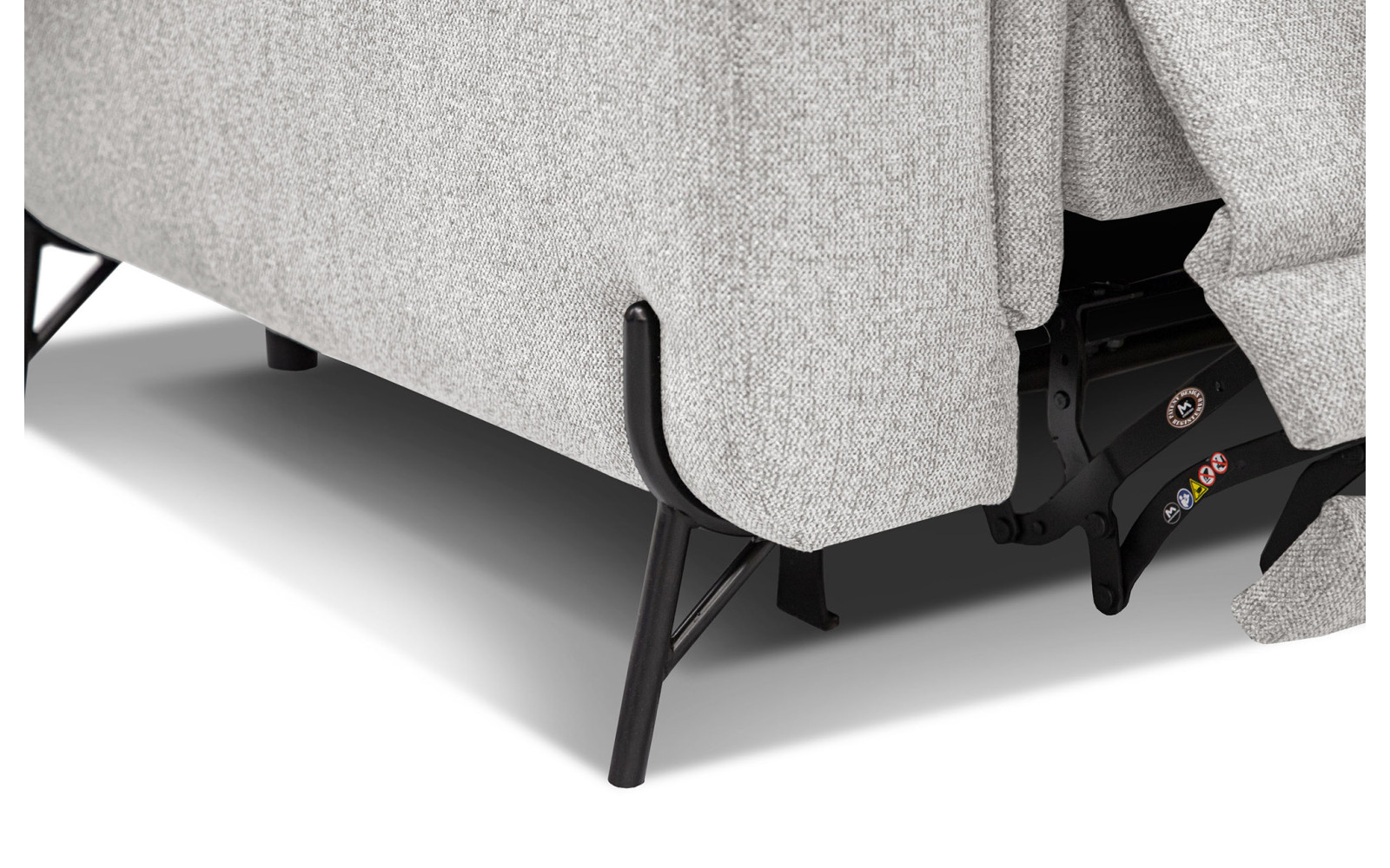 Canapé 3 places avec  1 relax électrique tissu crème - AVENA