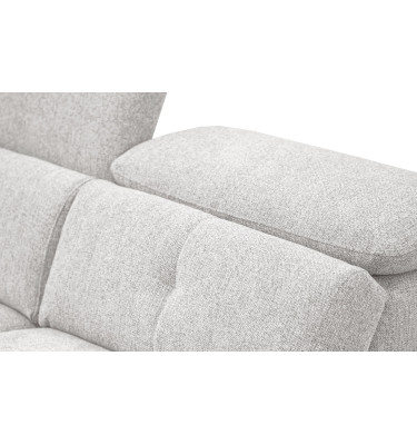 Canapé 3 places avec  1 relax électrique tissu crème - AVENA