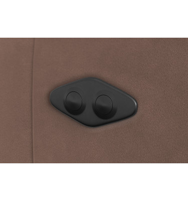 Canapé Relax 2 places FIERO, tissu velours marron