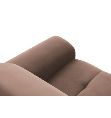 Canapé Relax 2 places FIERO, tissu velours marron