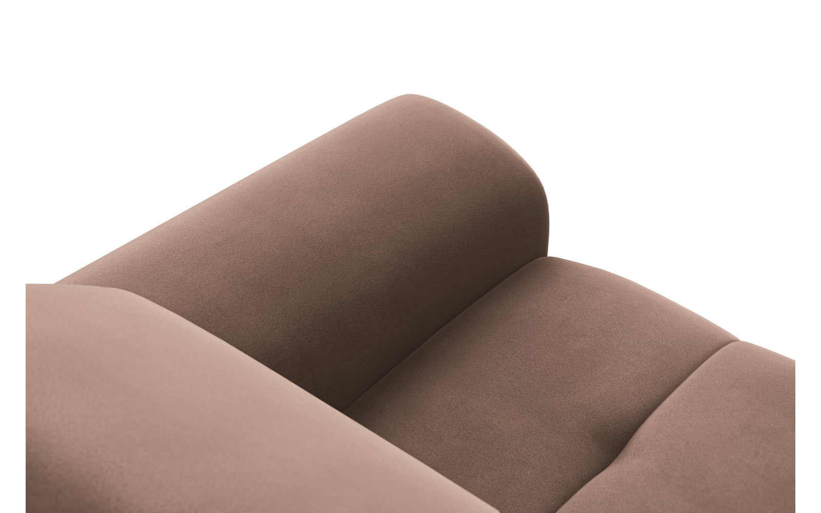 Canapé Relax 2 places FIERO, tissu velours marron