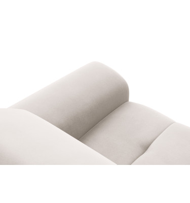 Canapé Relax 2 places FIERO, tissu velours beige