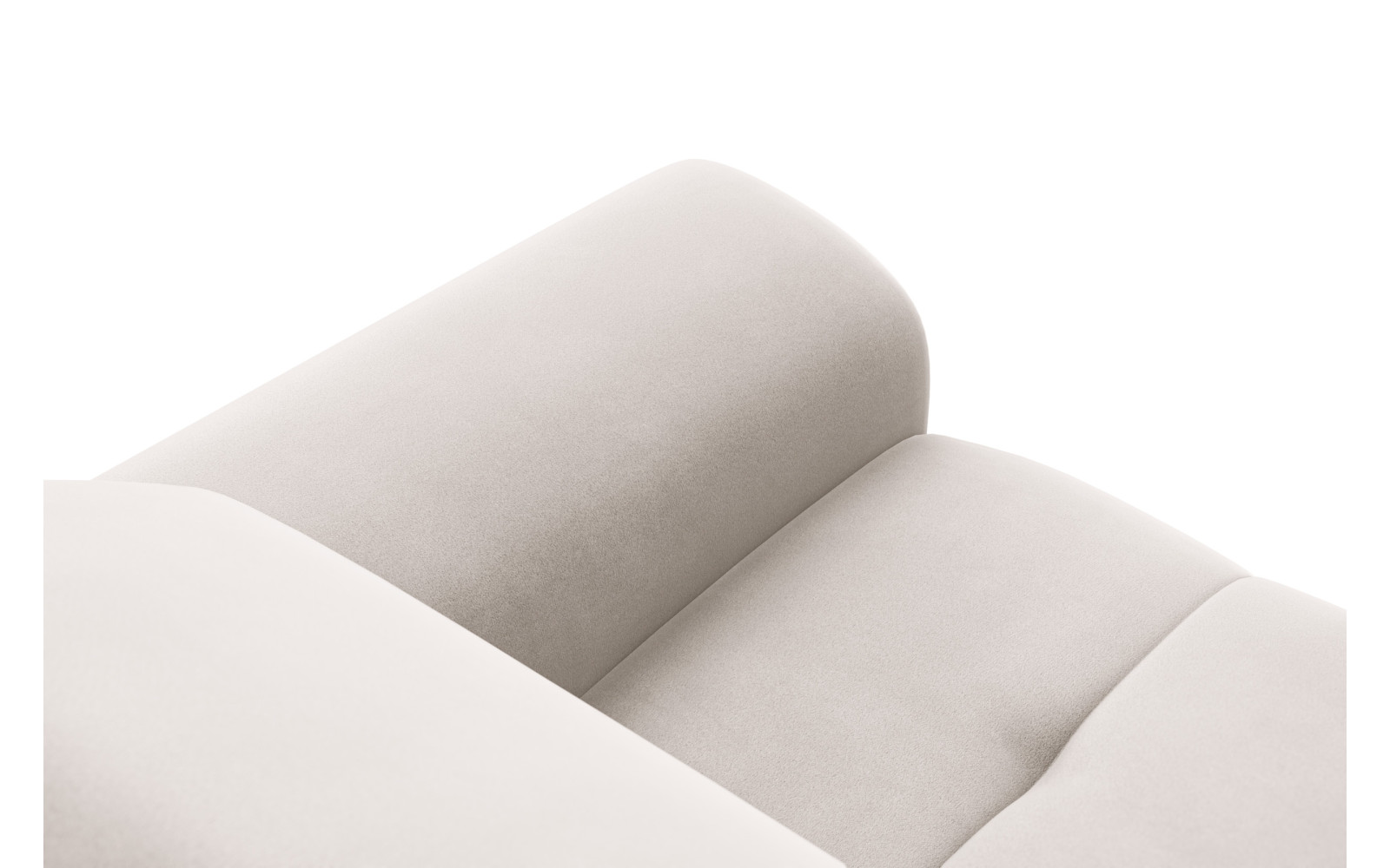 Canapé Relax 2 places FIERO, tissu velours beige