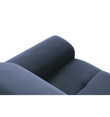 Canapé Relax 2 places FIERO, tissu velours bleu marine