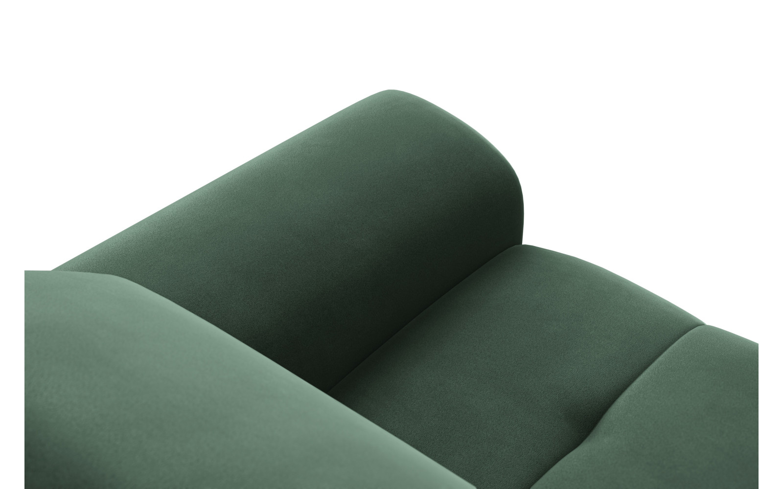 Canapé Relax 2 places FIERO, tissu velours vert