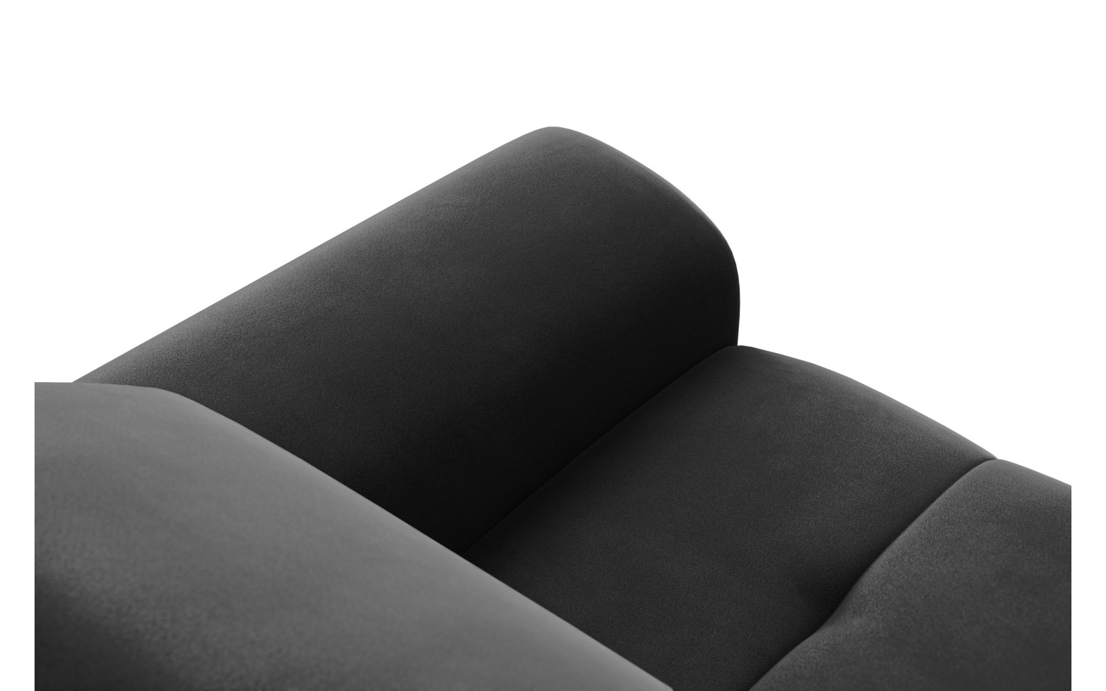 Canapé Relax 2 places FIERO, tissu velours noir