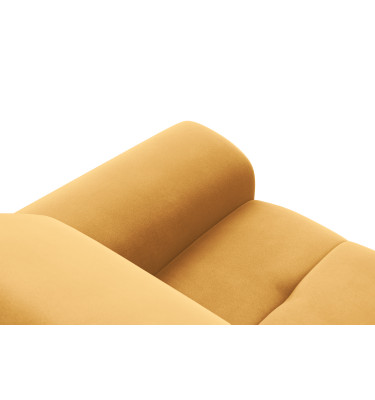 Canapé Relax 2 places FIERO, tissu velours jaune